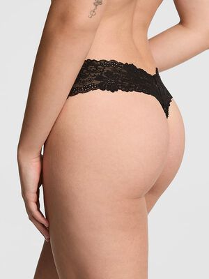 PINK Wink&trade; Lace-Trim Thong Panty