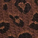 Waﬄe Knit Long-Sleeve Top, Brown Leo, swatch
