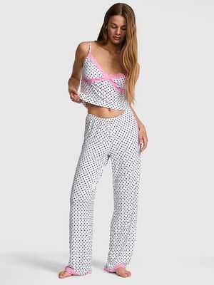 Modal Lace-Trim Cami & Pants Pajama Set