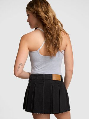 Denim by PINK Pleated Mini Skirt