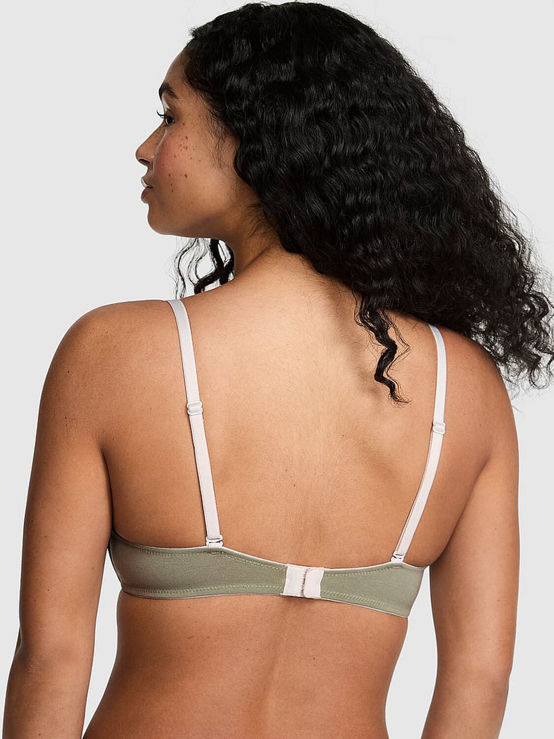 vs Pink Wear Everywhere Wear Everywhere&trade; Push-Up Wireless Bra Slate Green 2 of 2 