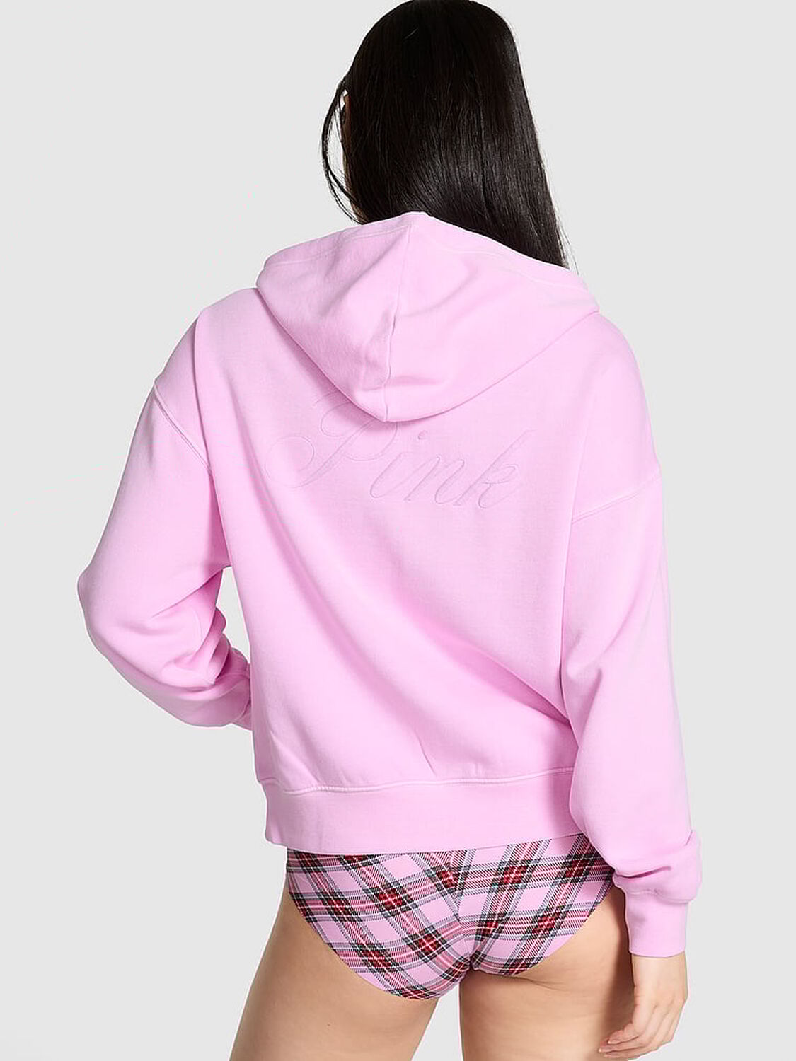 vs Pink Ivy Fleece Campus Full-Zip Hoodie Hushed Lilac 2 of 3 