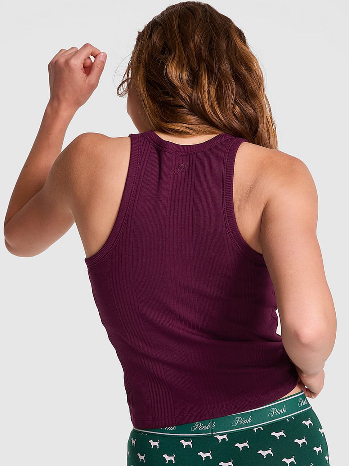 vs Pink Multi Rib Tank Top Wild Rose 2 of 2 