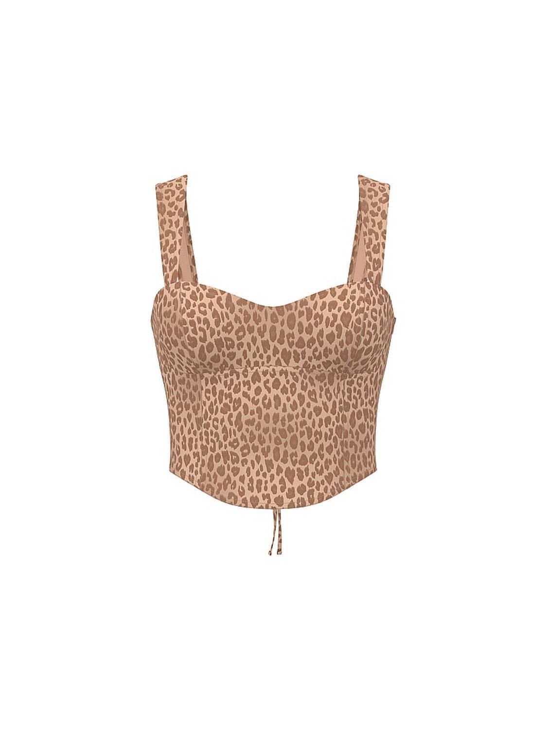vs Pink Lace-Up Corset Top Leopard Print 3 of 3 