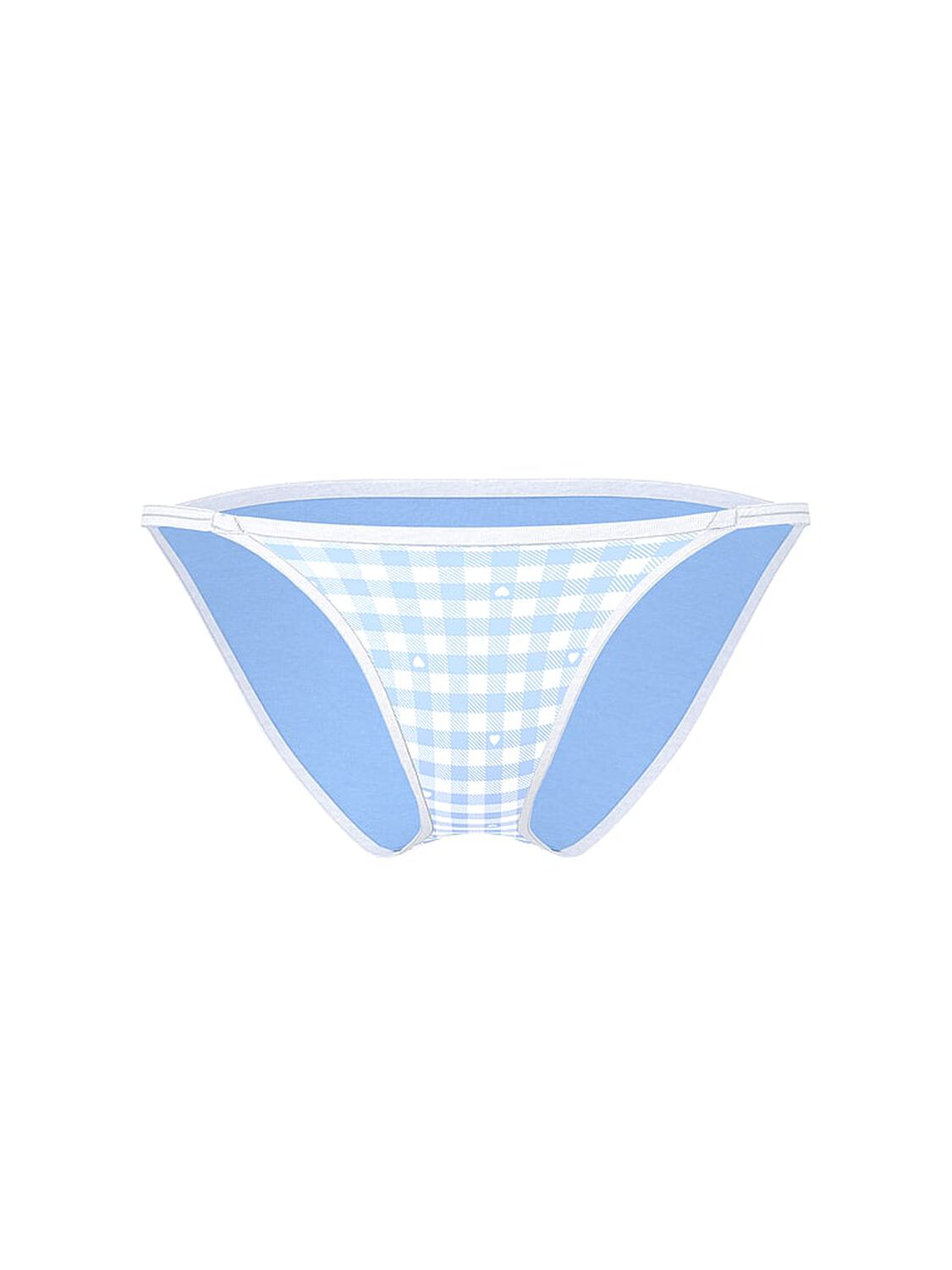 vs Pink Cotton String Bikini Panty Blue Gingham 3 of 3 