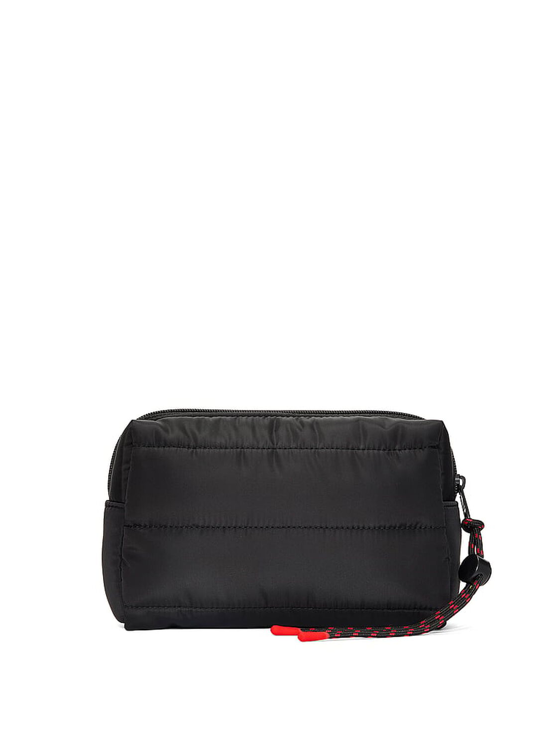 vs Pink Quilted Puffer Makeup Bag Pure Black Diamante Lips 2 of 2 