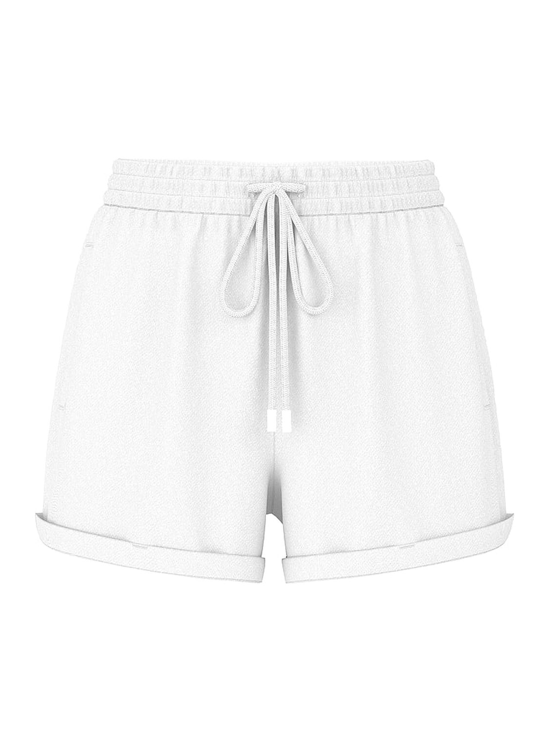 vs Pink Ivy Fleece Rolled Hem Shorts Limited Edition Varsity Blue & White 3 of 3 