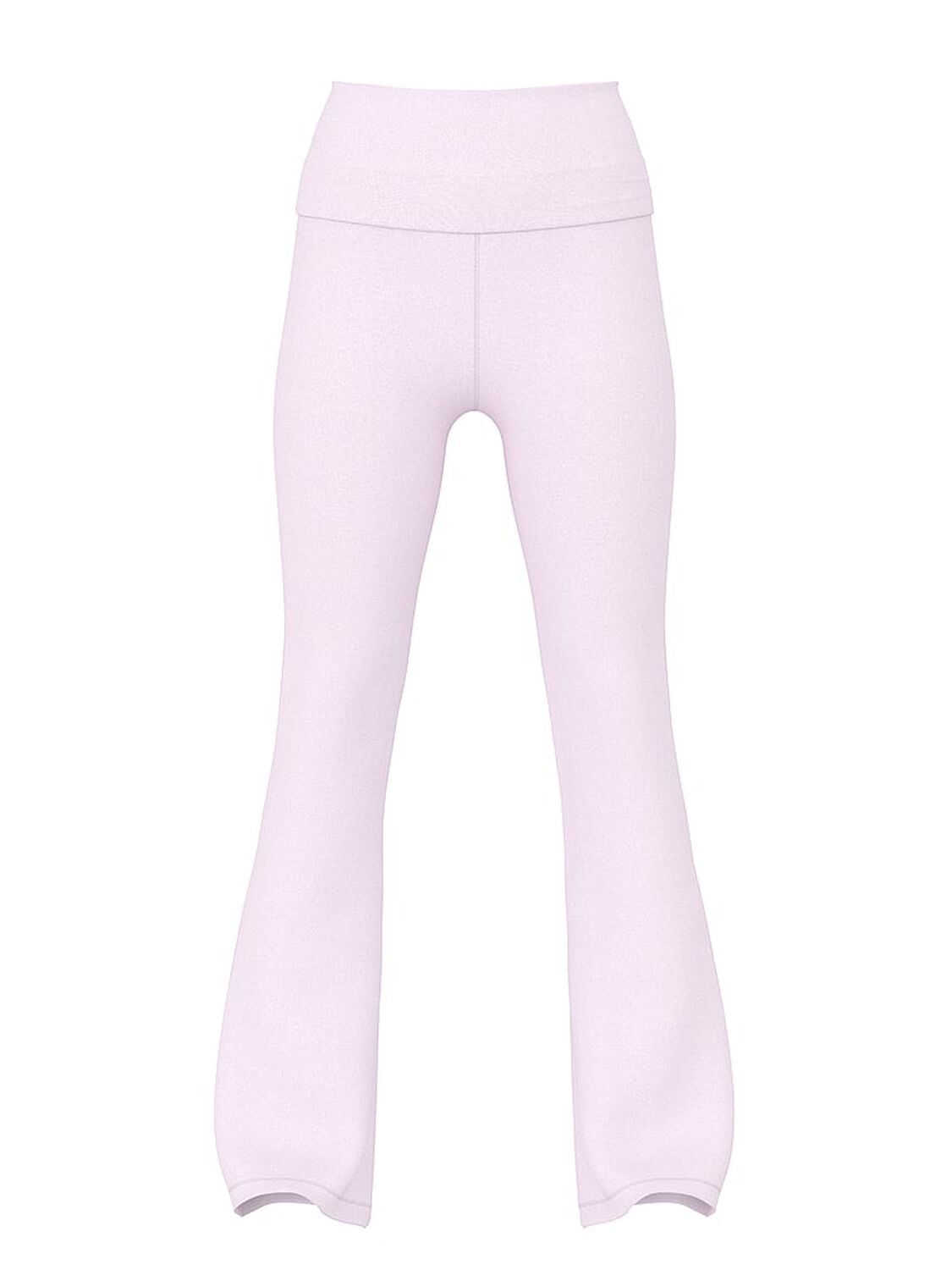 vs Pink Soft Modal Foldover Kick-Flare Leggings Pink Tulip Embroidery 1 of 3 