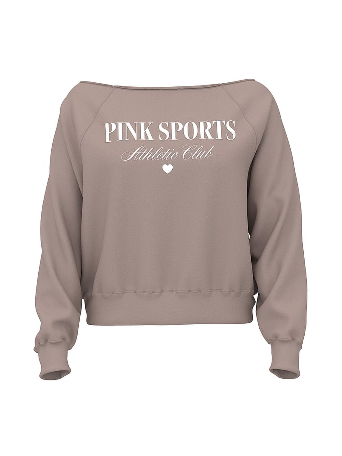 vs Pink Ivy Fleece Off-The-Shoulder Sweatshirt Iced Coffee Sports Club 3 of 3 