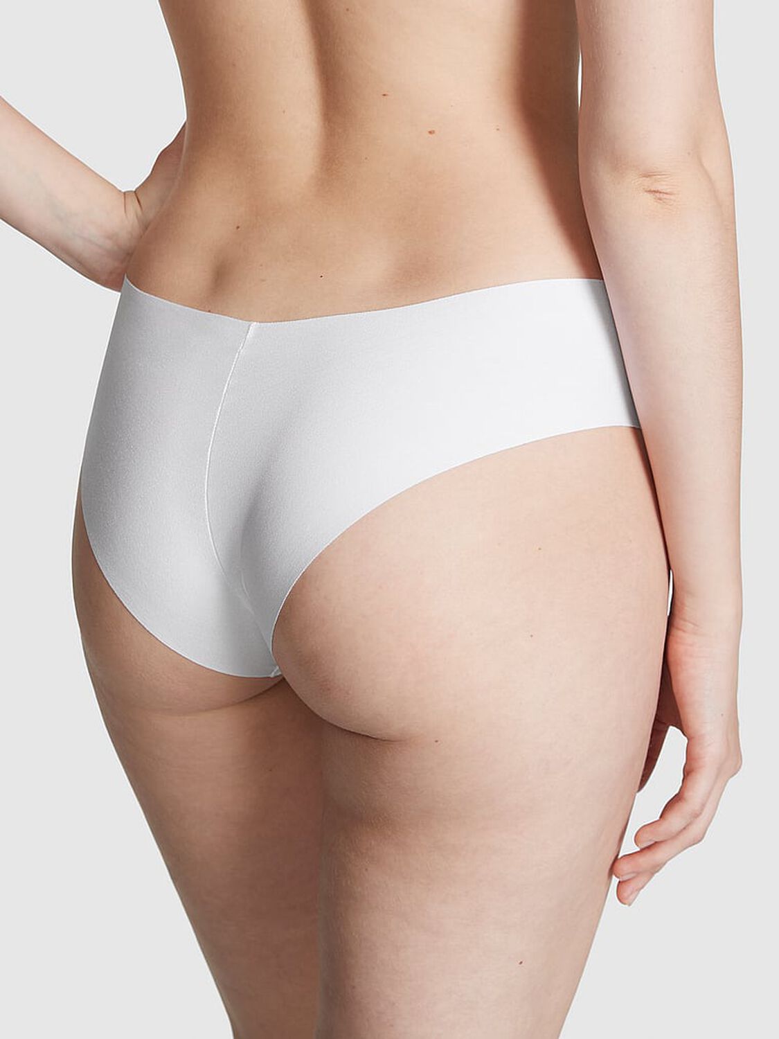 vs Pink No-Show Cheeky Panty Vs White 2 of 3 