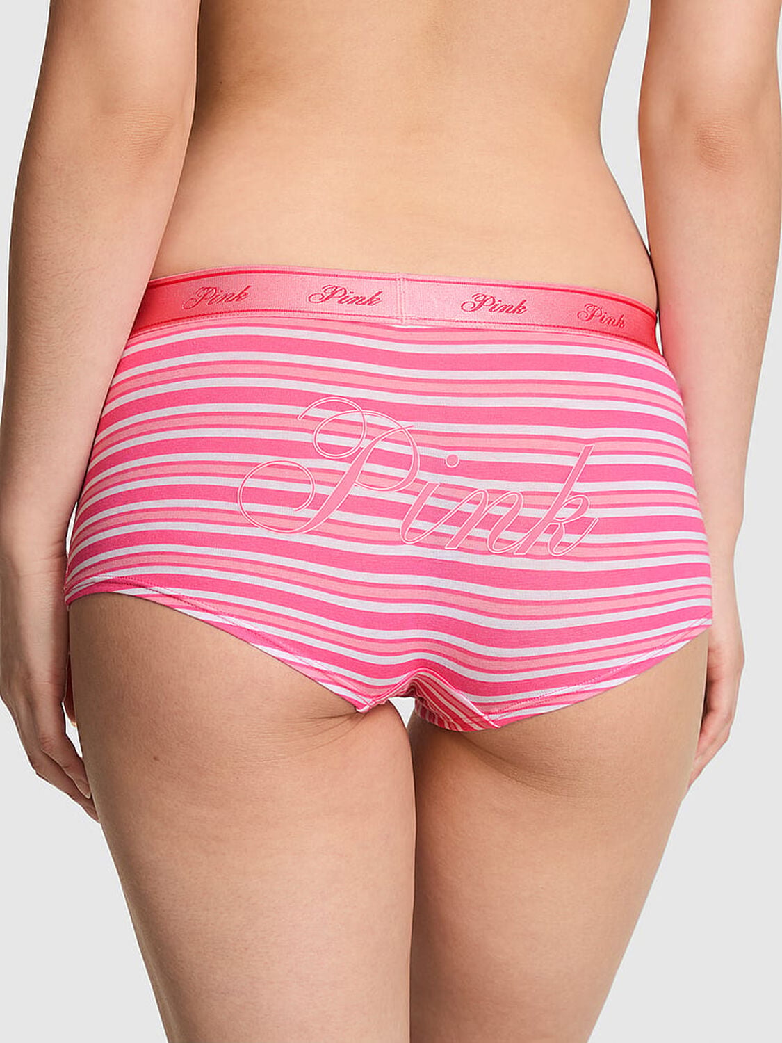 vs Pink Logo Cotton Boyshort Panty 2 of 3 