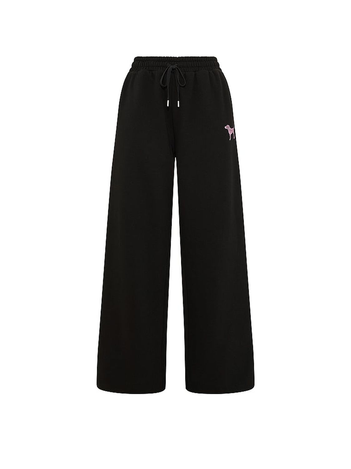 pink Pink Campus Fleece&trade; Wide-Leg Split-Hem Sweatpants Pure Black 3 of 3 