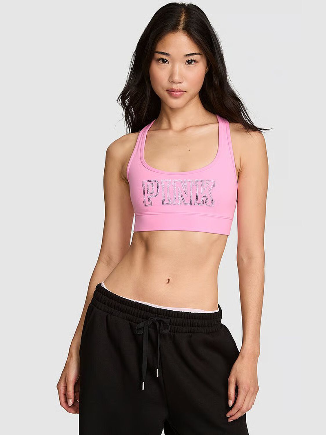 vs Pink PINK Relay&trade; Racerback Sports Bra Pink Lollipop 1 of 3 