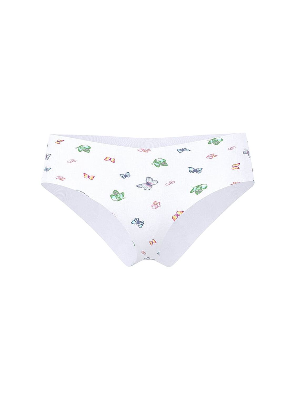 vs Pink No-Show Cheeky Panty White Multi Color Butterfly 3 of 3 