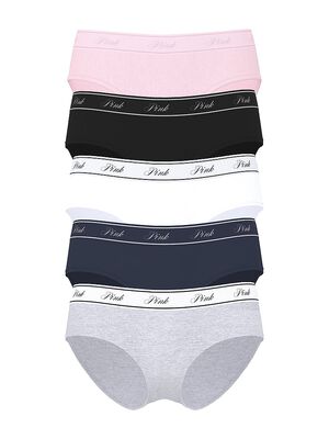 5-Pack Logo Cotton Hiphugger Panties