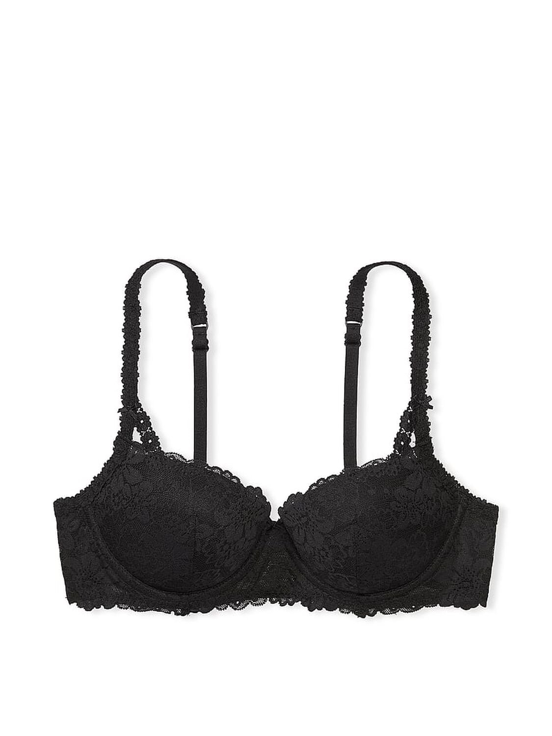 vs Pink Wink Lightly Lined Balconette Bra Pure Black 3 of 3 