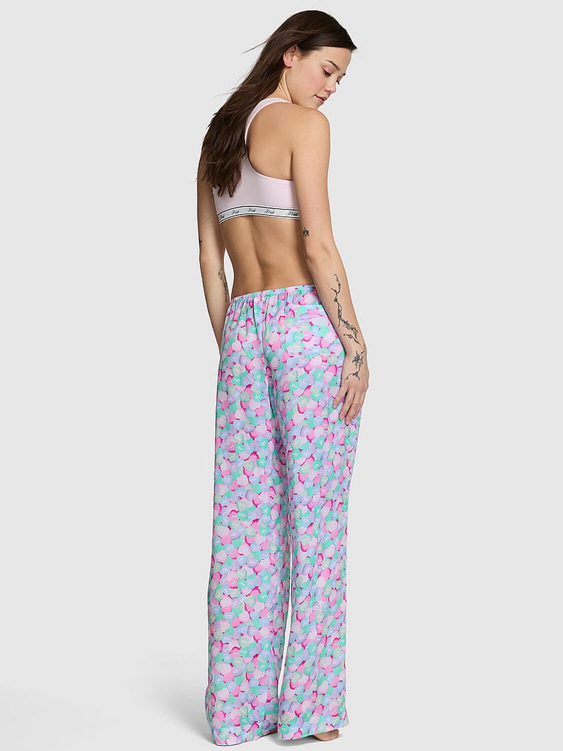 vs Pink Sweet Dreams Pajama Pants Candy Hearts Print 2 of 3 