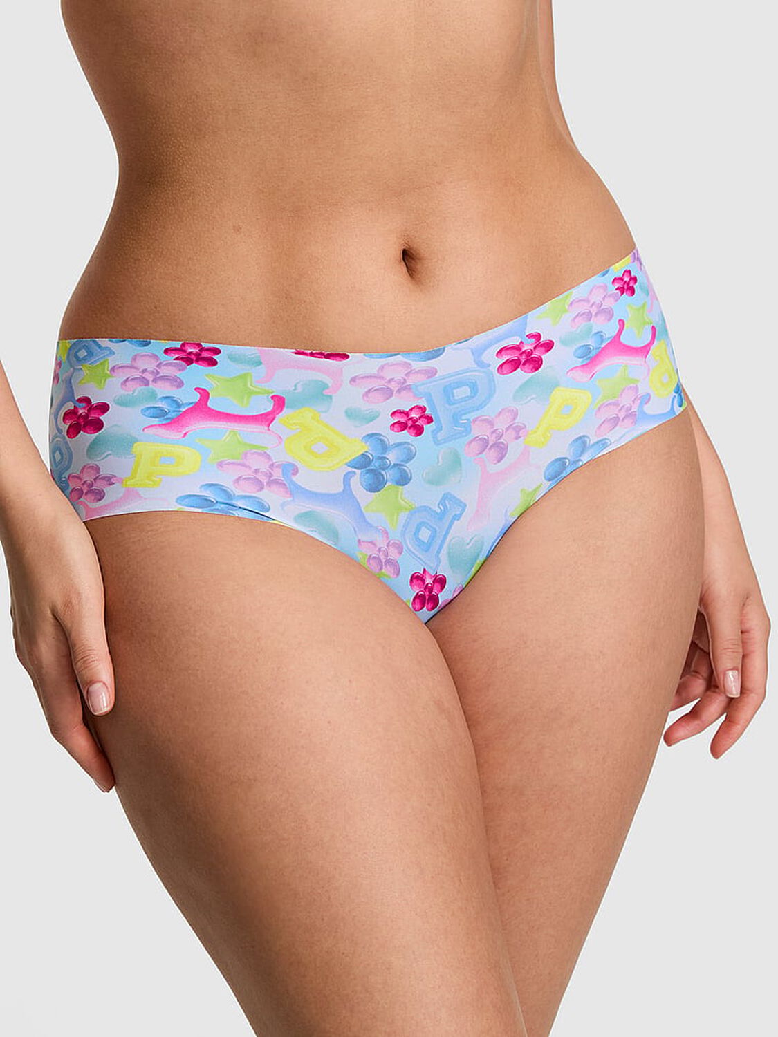 pink Pink No-Show Hiphugger Panty Blue Jellies Print 1 of 3 