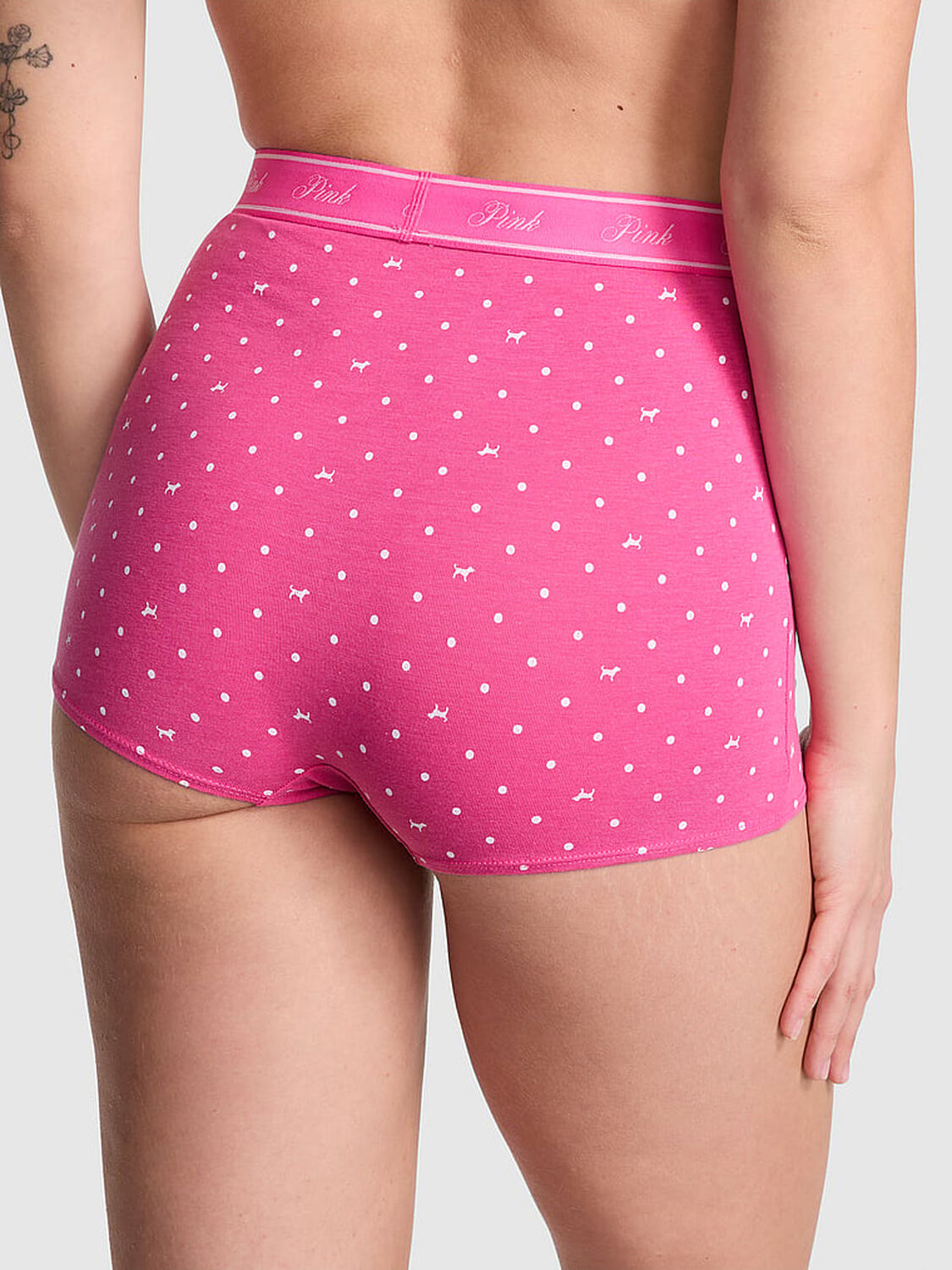 vs Pink Logo Cotton High-Waist Boyshort Panty 2 of 3 