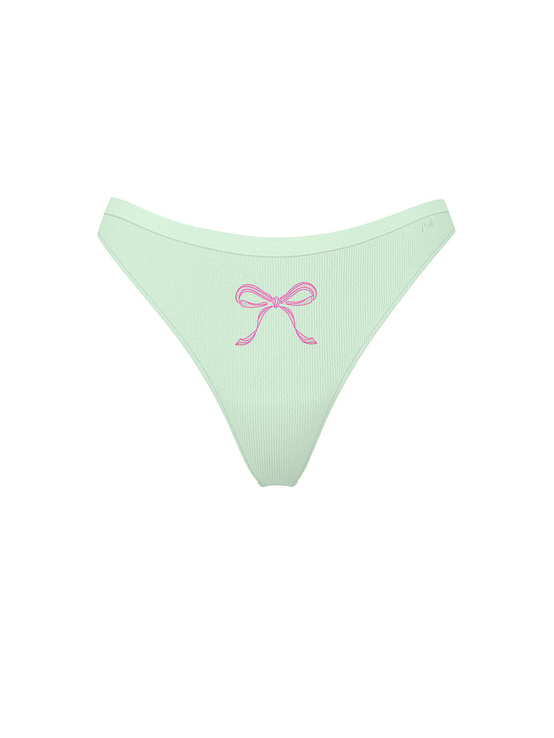 vs Pink Seamless High-Leg Thong Panty Mint 3 of 3 