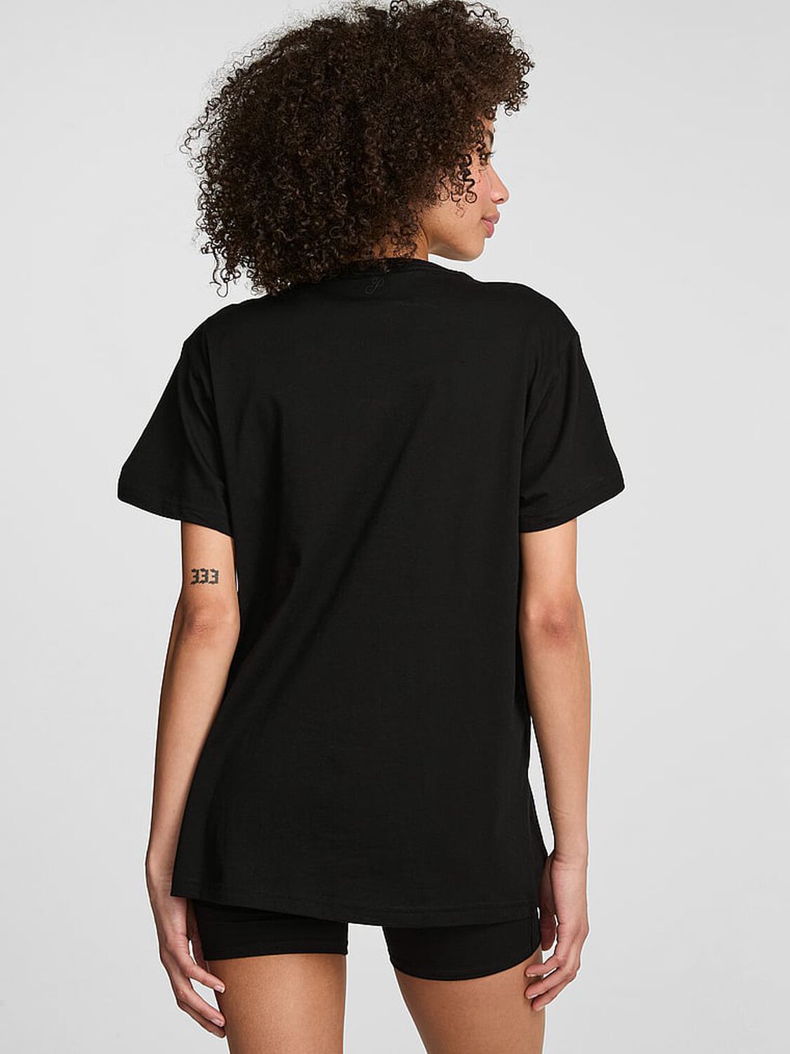 pink Pink Campus Cotton&trade; Tee Pure Black 2 of 4 