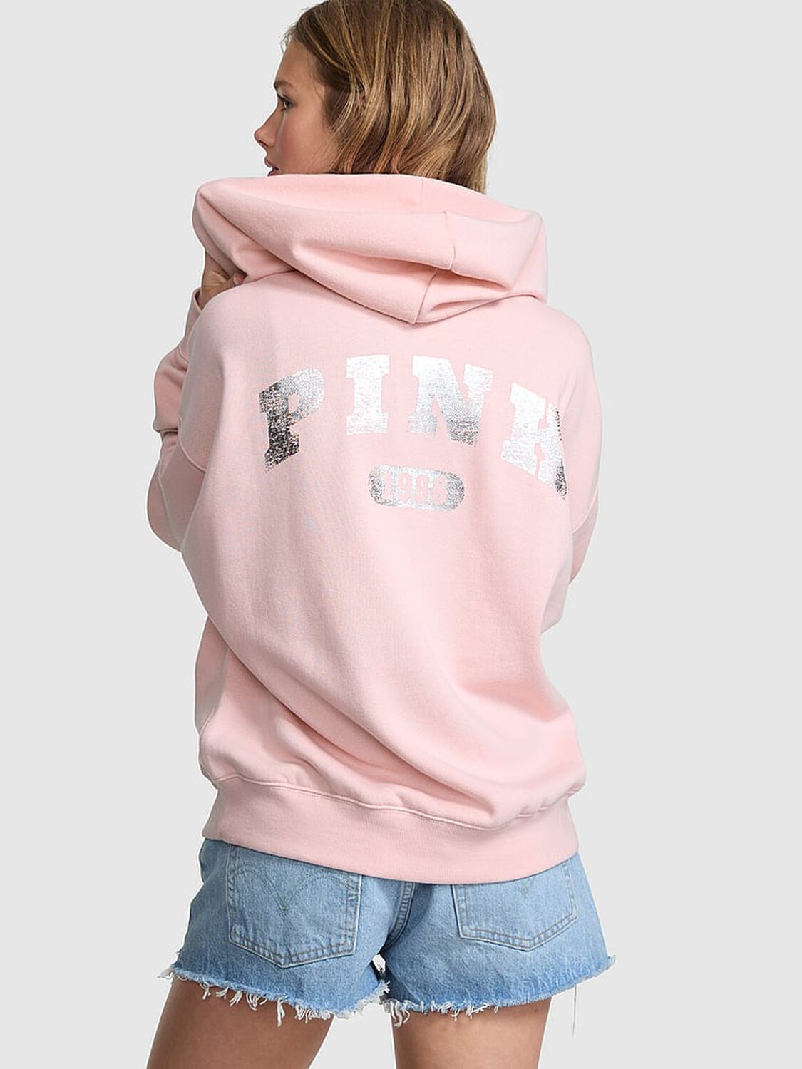 vs Pink Ivy Fleece Campus Full-Zip Hoodie Doll House 2 of 3 