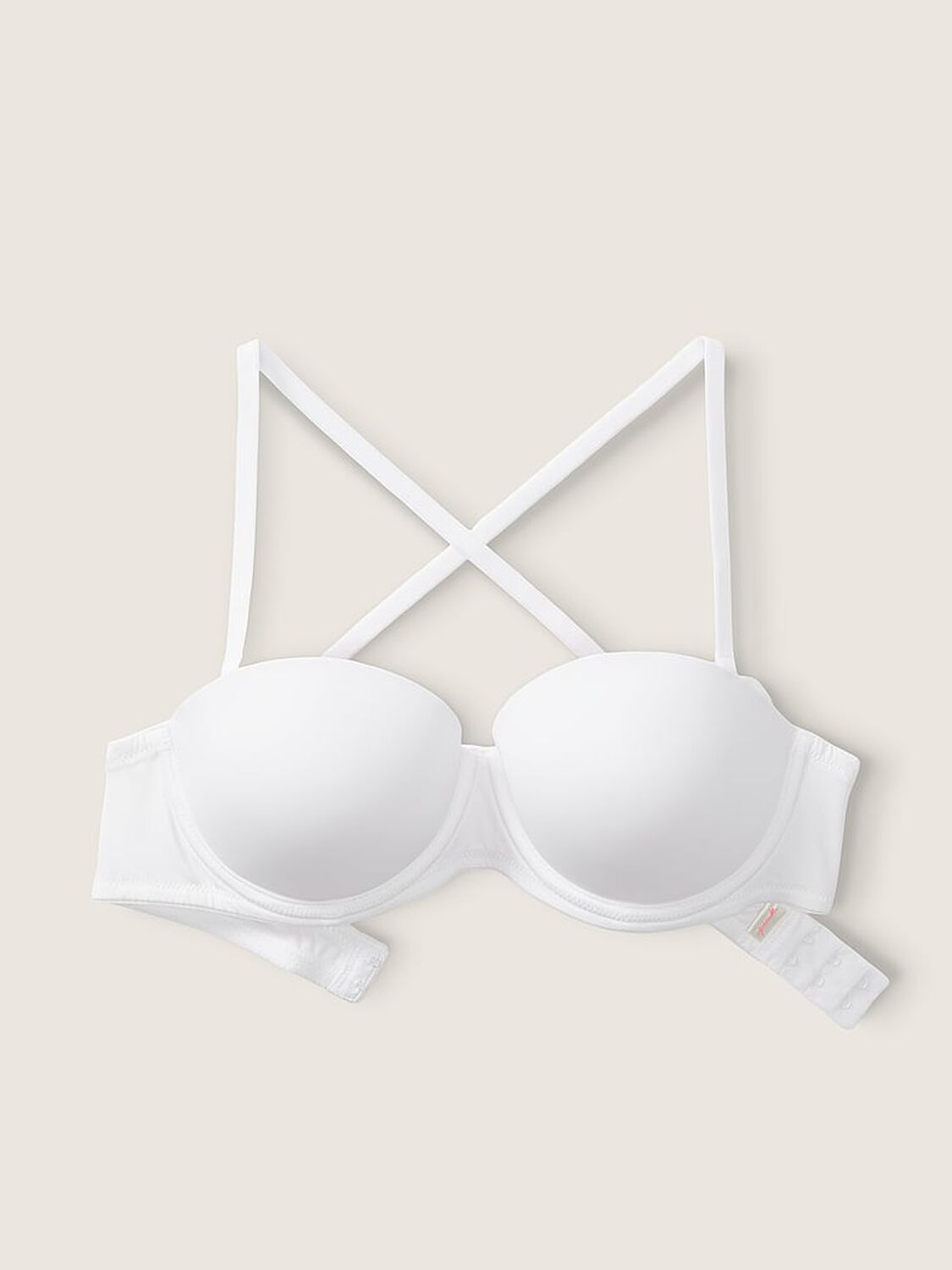 vs Pink Wear Everywhere Wear Everywhere Strapless Push-Up Bra Optic White 4 of 4 