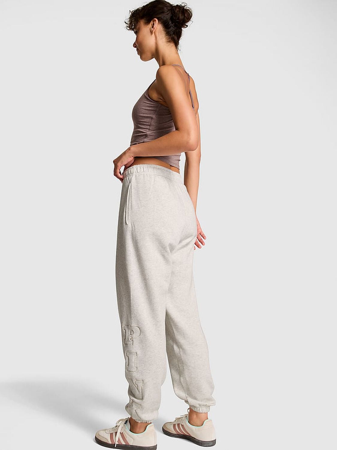 pink Pink Ivy Fleece Campus Sweatpants Vs Snow Heather Angelina 2 of 2 