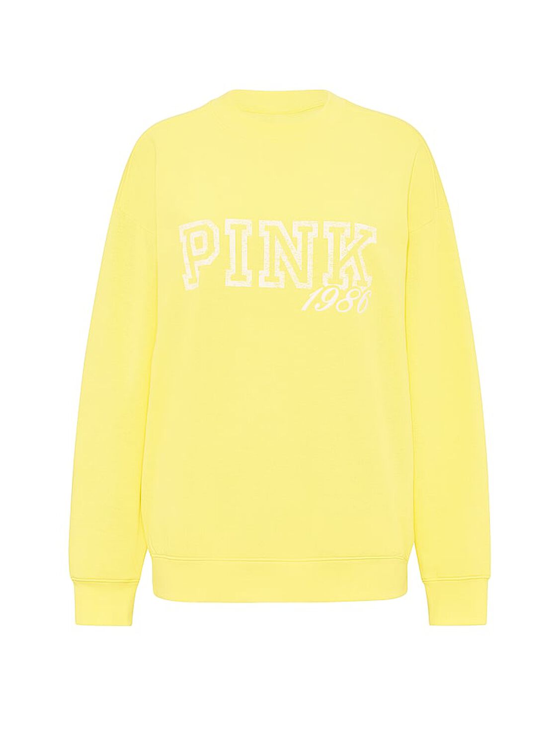 vs Pink Campus Fleece&trade; Oversized Crew Sweatshirt Pineapple Ice 3 of 3 