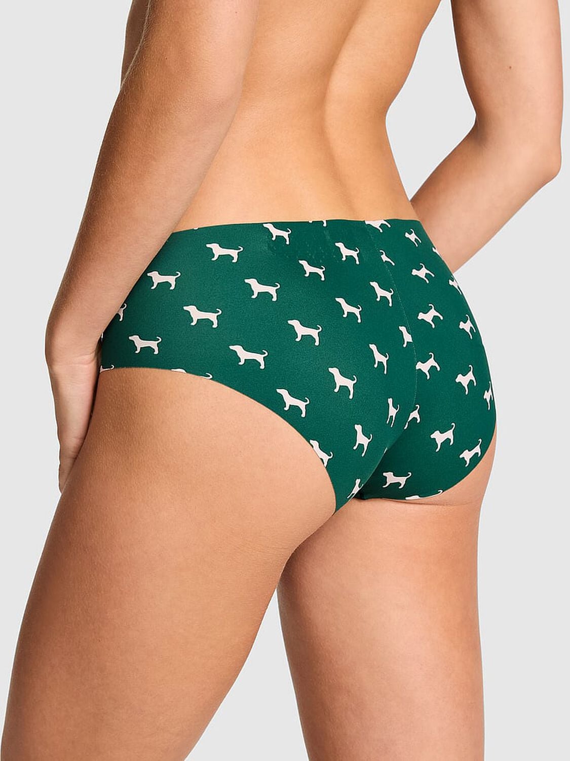 vs Pink No-Show Hiphugger Panty Dk Garden Dog 2 of 3 