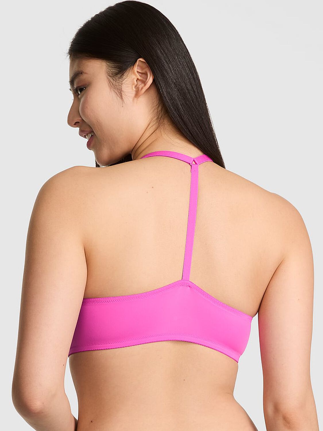 vs Pink Wear Everywhere Wear Everywhere Front-Close Push-Up Bra Pink Gossip 2 of 3 