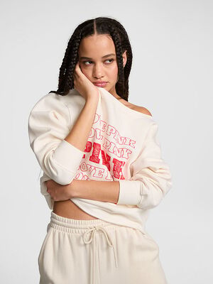 Campus Fleece&trade; Rib Off-The-Shoulder Sweatshirt