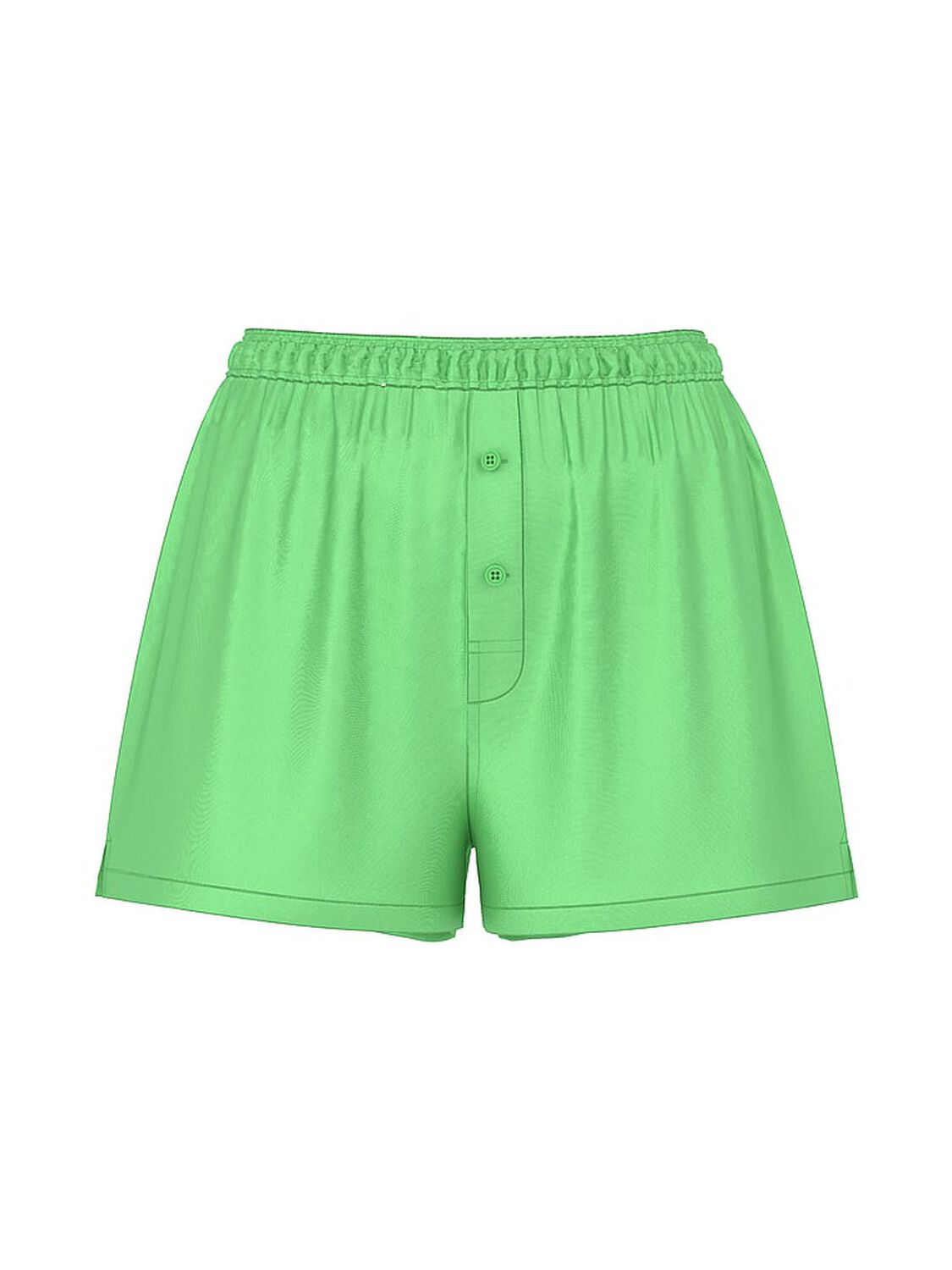 vs Pink Silky Sleep Boxy Pajama Shorts Wild Green 3 of 3 