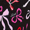 Logo Cotton Shine High-Leg Thong Panty, Black Bow Print, swatch