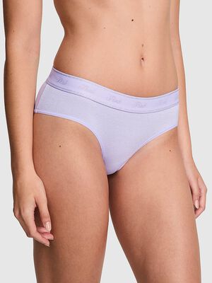 Logo Cotton Shimmer Hiphugger Panty