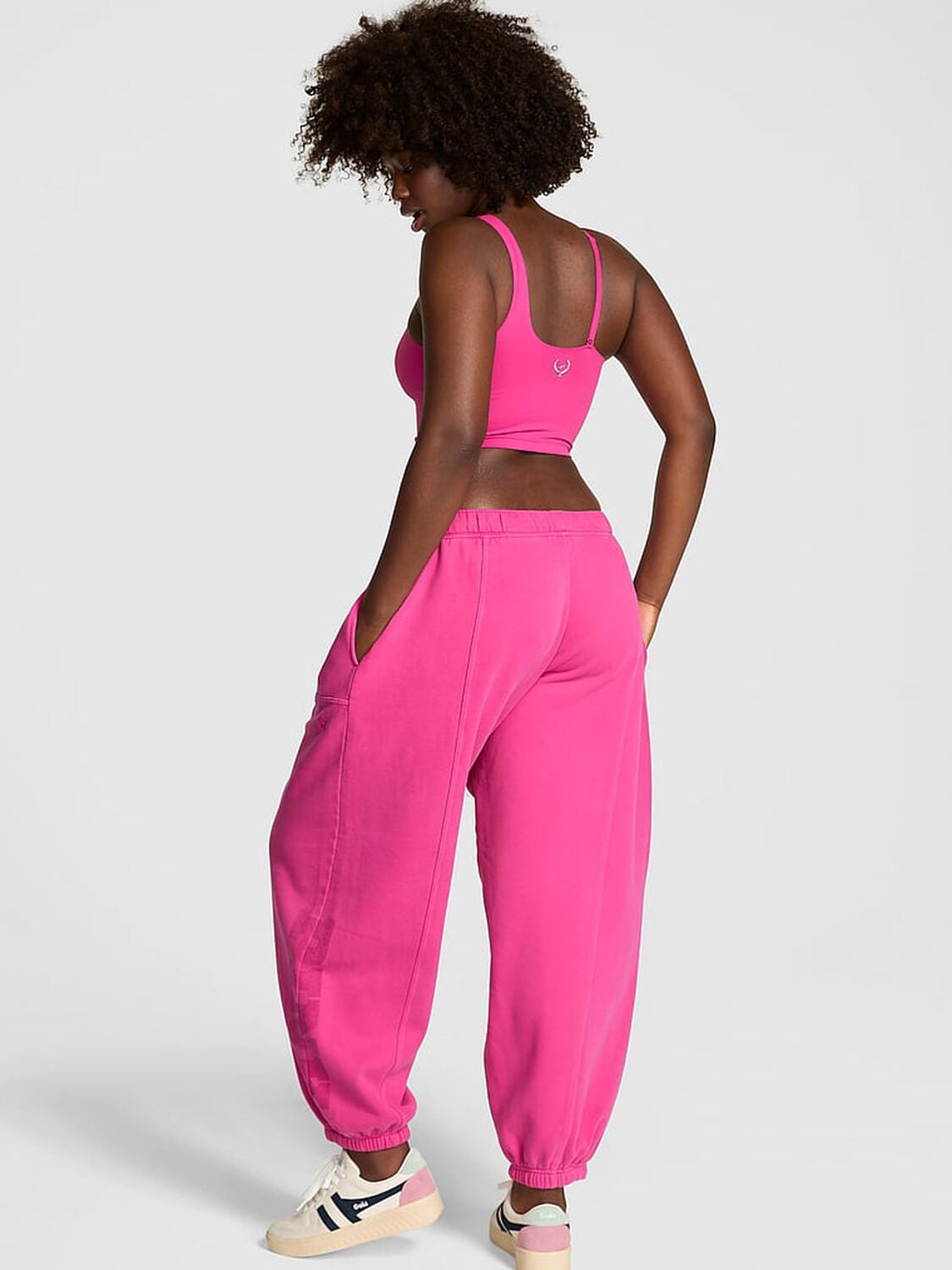 pink Pink Luxe Fleece Baggy Sweatpants Pink Fire 2 of 2 