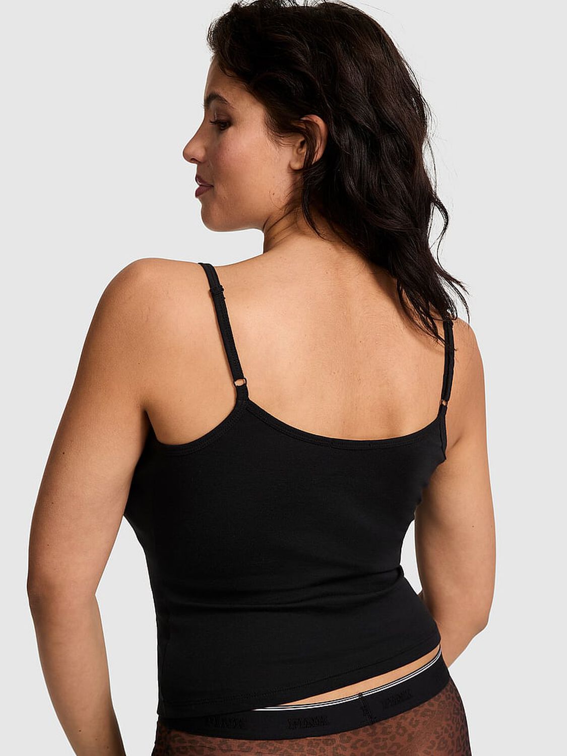 vs Pink Keyhole Charm Cami Black 2 of 4 