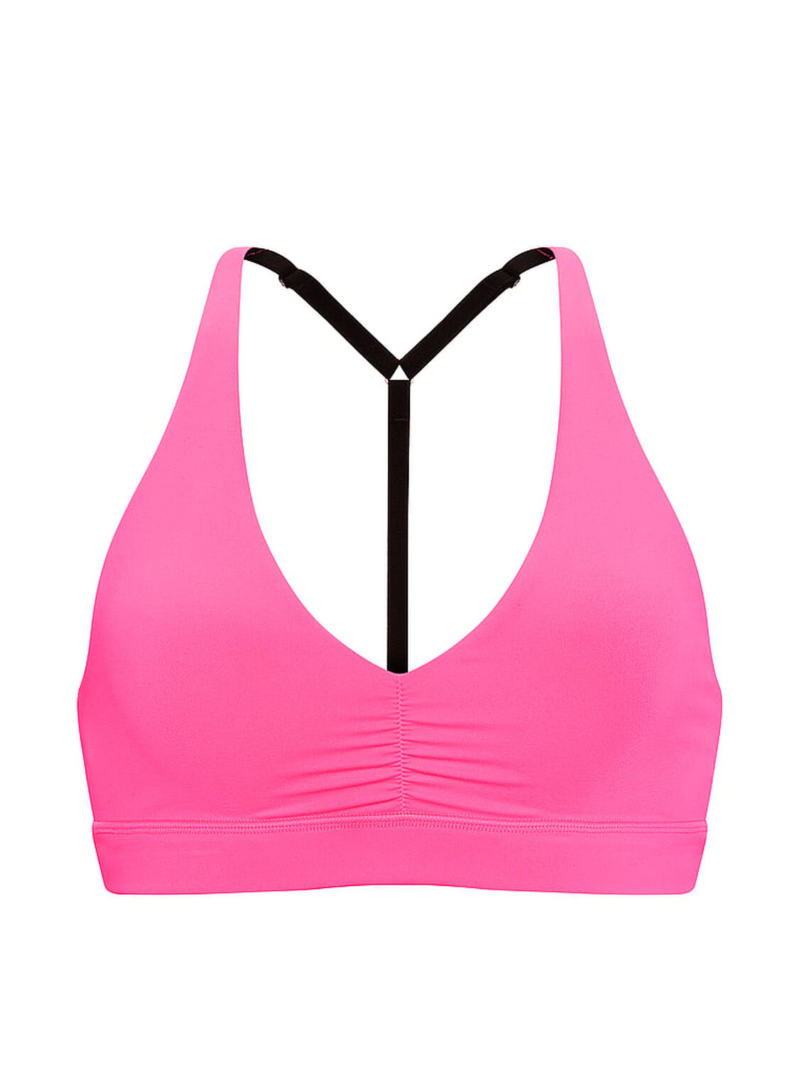 vs Pink PINK Relay&trade; Ruched Plunge Sports Bra Fall For Me 3 of 3 