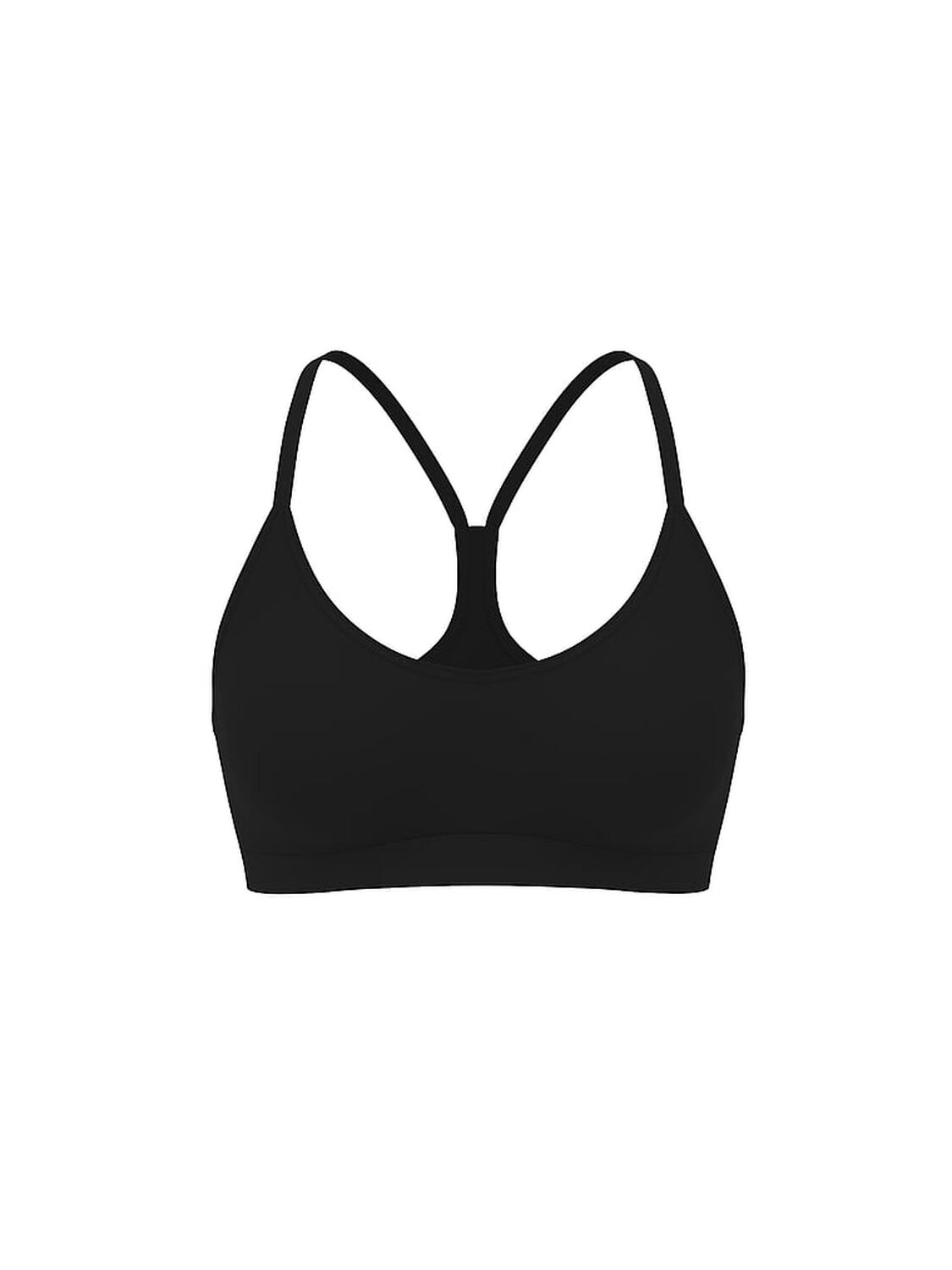 vs Pink All-Day Cotton&trade; Low-Scoop Racerback Bra Pure Black 3 of 3 