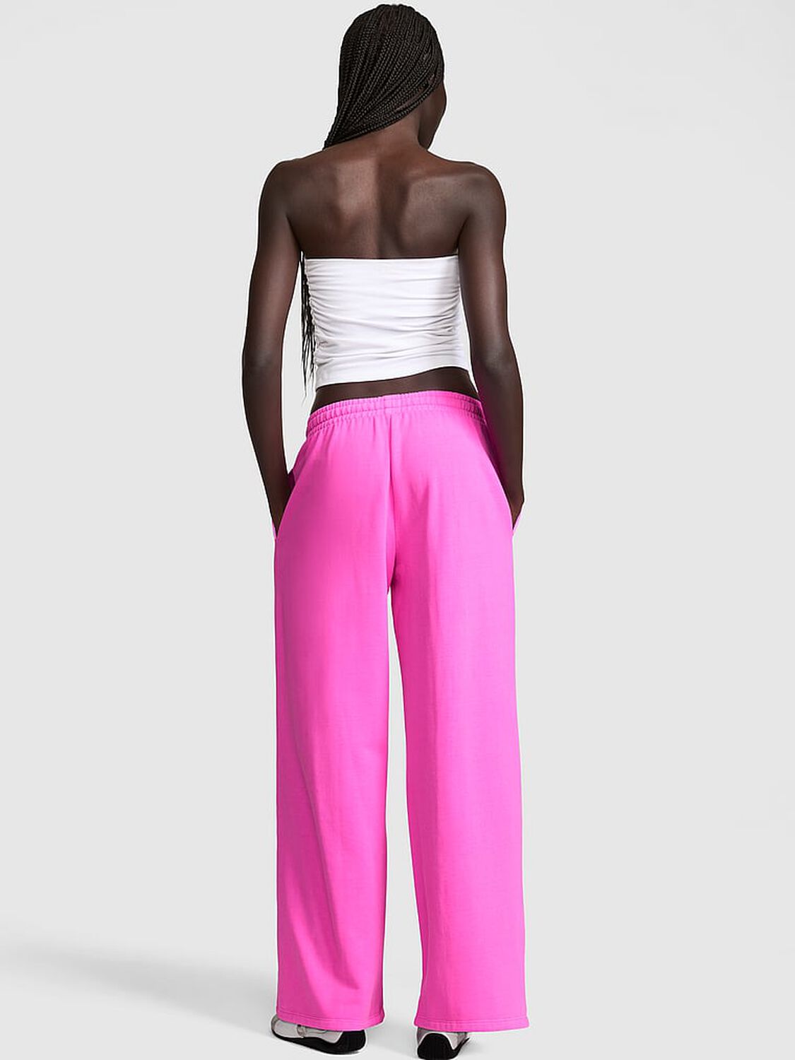 vs Pink Campus Fleece&trade; Adjustable-Cinch Sweatpants Pink Berry 2 of 2 