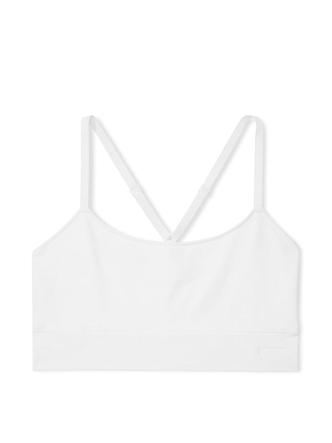 vs Pink Seamless Scoop Racerback Sports Bra Vs White 3 of 3 