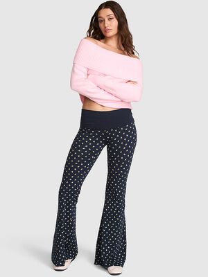 All-Day Cotton&trade; Foldover Super Flare Leggings
