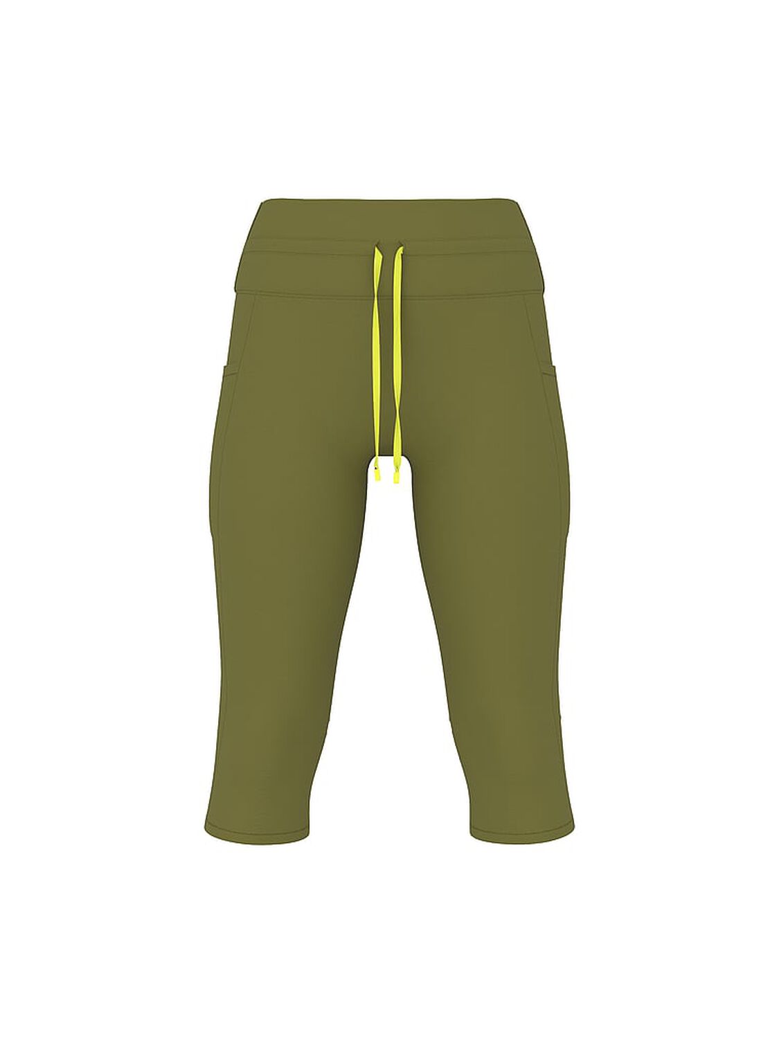 vs Pink Relay Tech Capri Leggings Olive Shade 3 of 3 