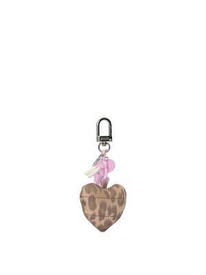 Quilted Puffer Heart Keychain Charm
