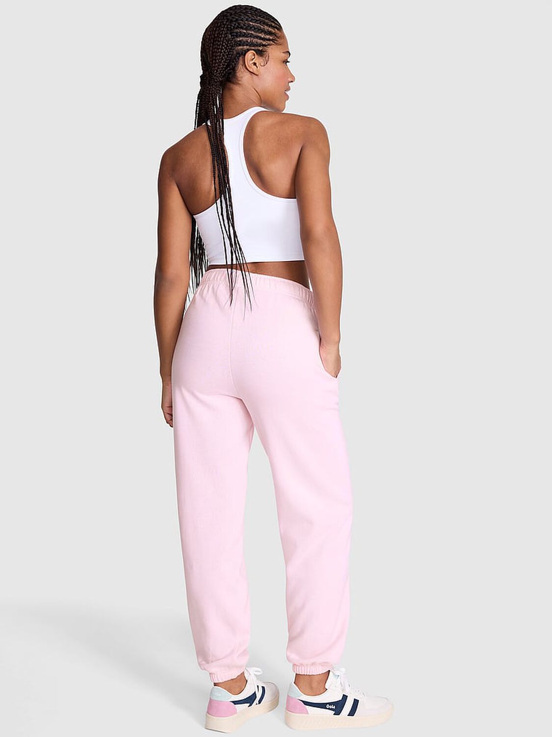 vs Pink Campus Fleece&trade; Sweatpants Pink Tulip Spring 2 of 3 