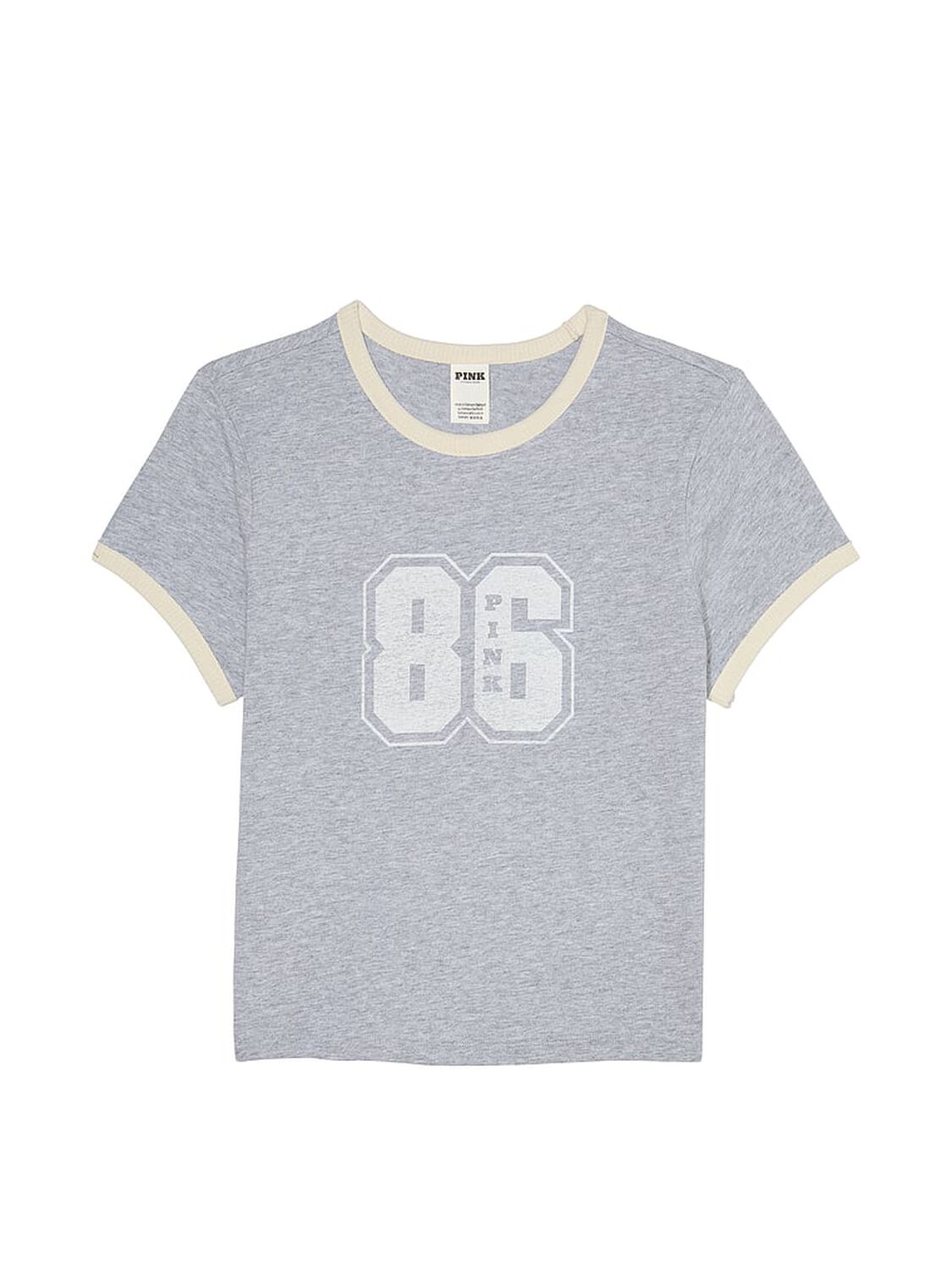 vs Pink Retro Cotton Tee Medium Heather Grey 3 of 3 