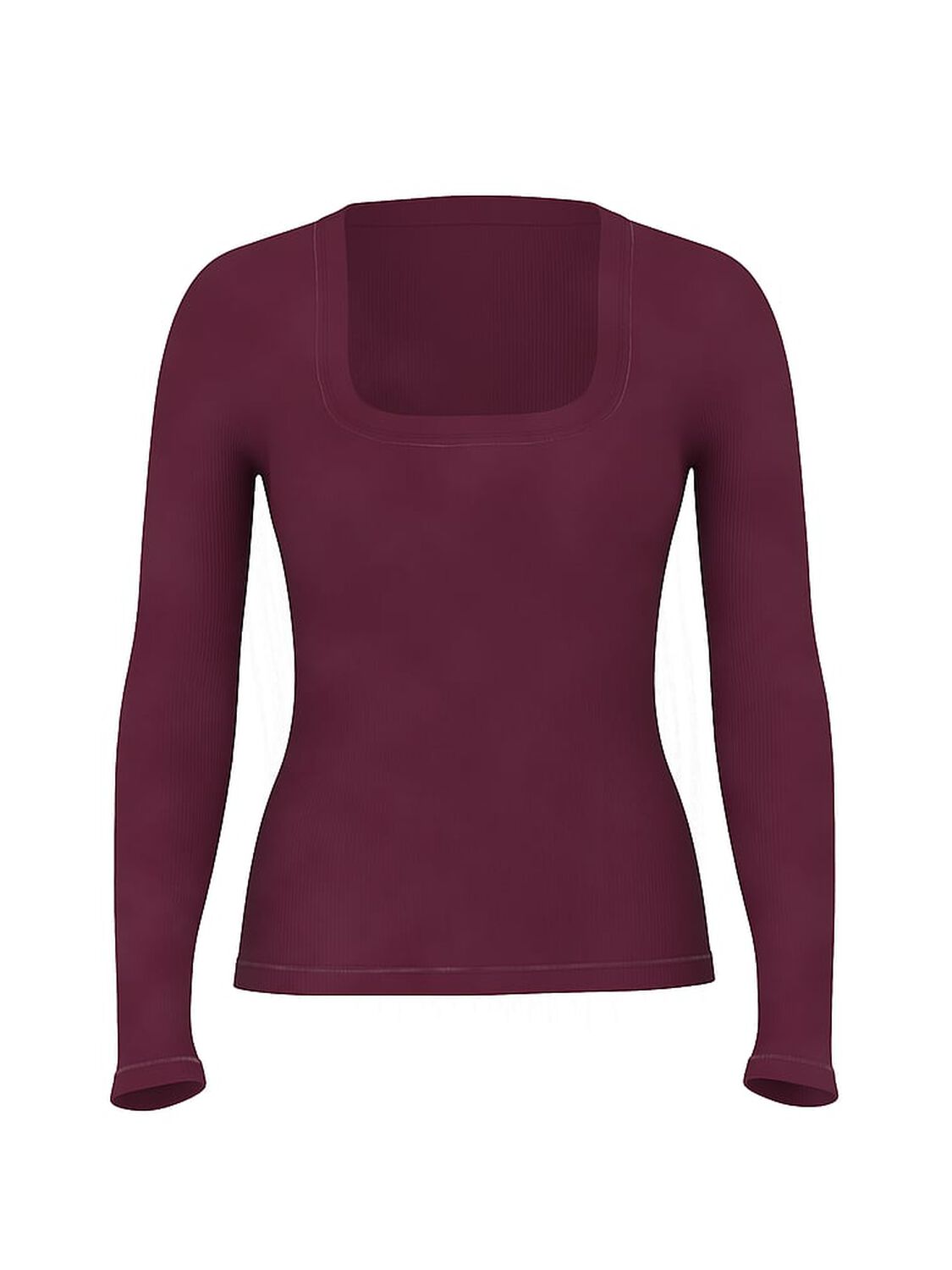 vs Pink Vintage Ribbed Scoop Long-Sleeve Tee Wild Rose 3 of 3 