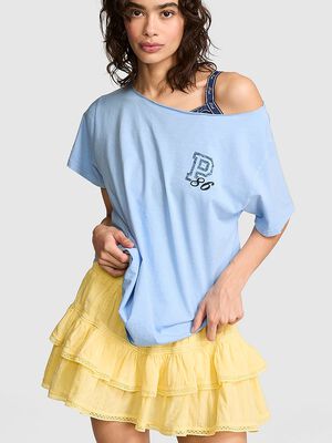 Campus Cotton&trade; Off-The-Shoulder Tee