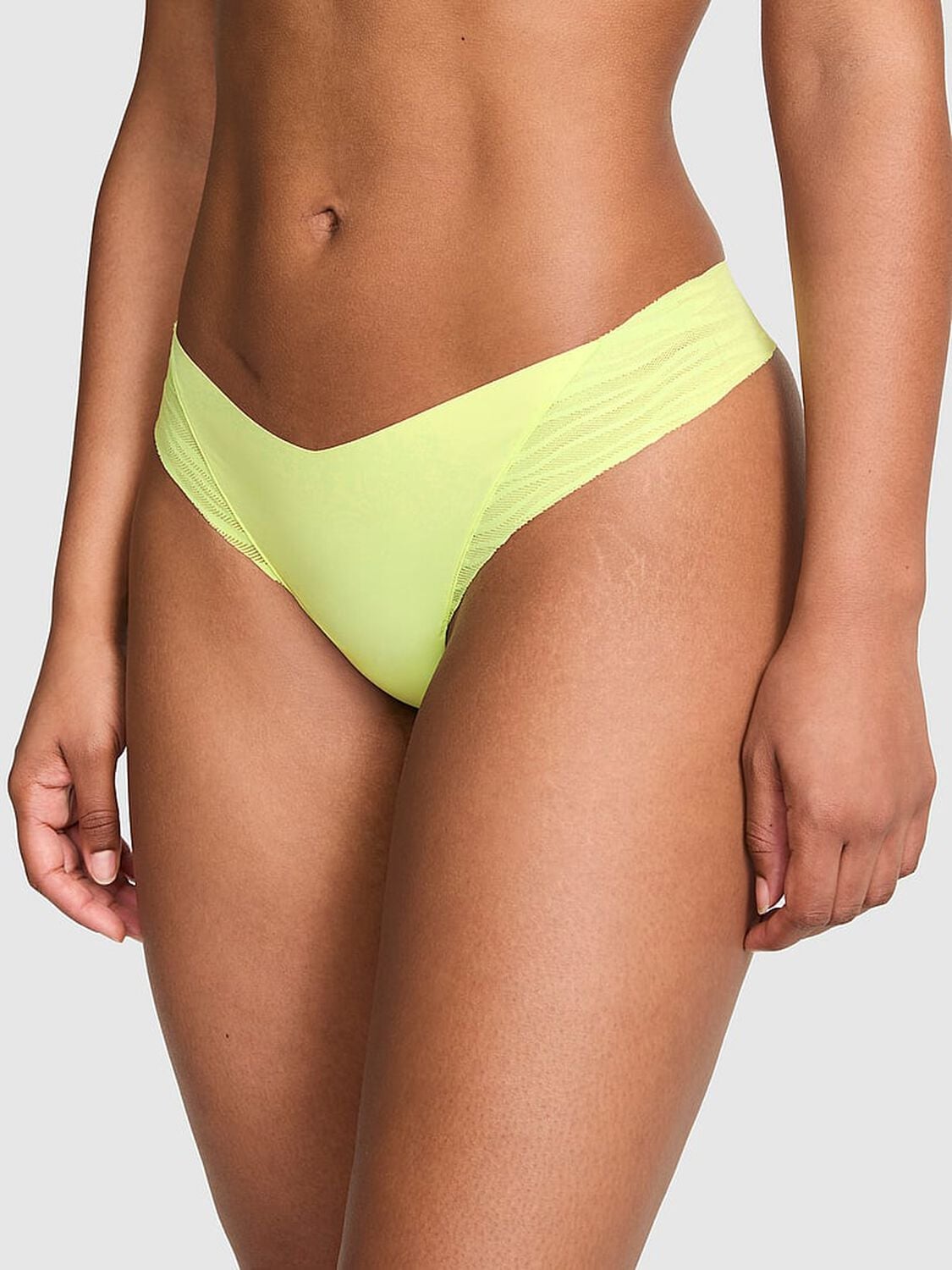 vs Pink No-Show Thong Panty Tropical Pear 1 of 3 