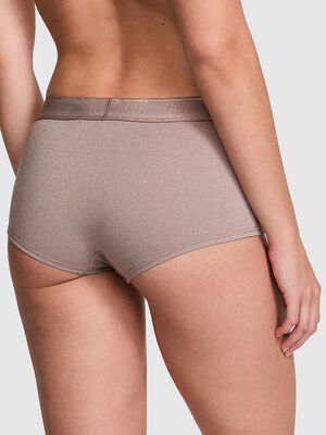 Logo Cotton Shimmer Boyshort Panty